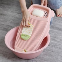 아이옷 속옷 손빨래용 세면대 거치 빨래판 손빨래판, 소형 핑크