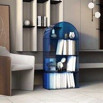 아크릴 책장 서재 책수납함 전면 미니 만화책 수납함, 옐로우 4단