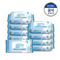 크리넥스 수앤수 코튼 베이직 캡 물티슈 72매X10팩, 선택완료