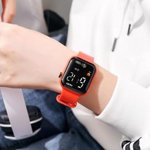 LED 디지털 시계 아이 스포츠 방수 남아/여아 아동용 전자 스마트 워치 웨어러블 디바이스, [06] orange