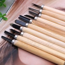 우드카빙 조각칼 기본 목판 작업 도구에 대 한 10 pcs 세트, 없음