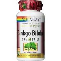 Solaray 징코 빌로바 영양제 120mg 60캡술, 1세트, 단일용량