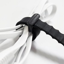 다회용 파스텔 USB 충전 선정리 케이블 타이 배선정리 전선정리 pc선정리 케이블홀더 매직케이블선정리, 1개