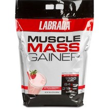 라브라다 머슬 매스 게이너 5.4kg / LABRADA Muscle Mass Gainer 12LB, Single, 딸기
