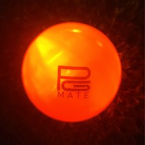 파크골프메이트 야광 LED 그린컬러 3피스구조 파크골프공, 오렌지