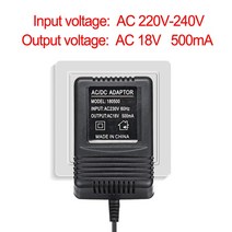 스마트 인터폰 18v ac 변압기 5 미터 케이블 wifi 초인종 카메라 전원 어댑터 ip 비디오 인터콤 링 무선 초인종 110v-240v imput, 220-240v, 영국 플러그