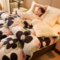 워셔블양모이불 겨울양모이불 겨울이불 거위털 두꺼운 이불 캐시미어 겨울에 매우 따뜻한 양면 벨벳 두껍고, C_150X200cm 3.5kg