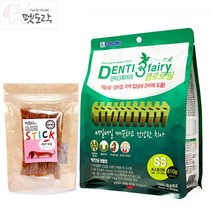 포켄스 덴티페어리 클로로필 410g + 멍도락 연어스틱 국내수제간식, 1개, 클로로필 410g SS +연어스틱 60g