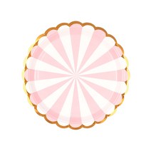 스트라이프 파티접시 18cm 10입 [핑크], 단품, 단품