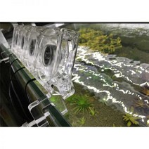 수조 냉각기 110v ~ 240v 투명 냉각 팬 미니 나노 클립 수족관 수생 식물 물고기 암초 산호 탱크 온도 감소, WHITE_2 heads