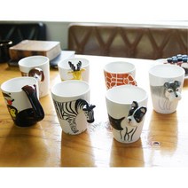 동물 모양 3D디자인 선물용 머그컵 주방용품 커피잔 머그잔, 원숭이