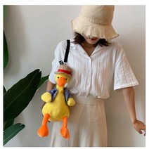 귀여운 동물 오리 강아지 인형 모양 크로스백 가방