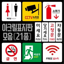 티네유 픽토그램 아크릴표지판 cctv 소화기 wifi 화장실 금연 비상구 표시 미세요 당기세요 고정문 자동문 표지판, 비상구 표지판_오른쪽