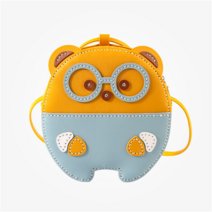 오꿈 가죽가방만들기 키트, 곰돌이yellow, 1개