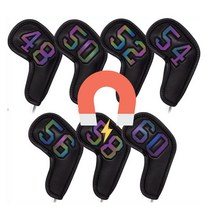 웨지커버 자석 홀로그램 골프 48 50 52 54 56 58 60도 샌드 블랙 가죽, 웨지커버 홀로그램 블랙 50도, 캠프빌리지 50도
