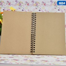 인생네컷앨범 플레인바인더 초음파앨범 레트로 간단한 코일 스케치 그림 메모장 크래프트 종이 일기 빈 및, 04 H04