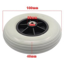 휠체어 고성능 타이어 8x2 인치 두꺼운 휠 200*50 PU 프론트 휠 솔리드 휠용 휠체어 부품, 01 white 1pcs