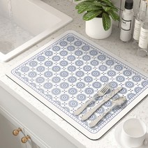 식기 건조대 드라잉매트 컵 설겆이 선반 매트, 1-30*40cm