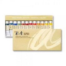 ForU238 한국화물감 채향 15ml 12색 문구 알파 동양화 서예용품 사무용품