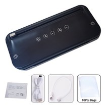 가정용진공포장기 무선진공포장기 비닐 진공기 유선/무선 진공 실러 식품 포장 기계 소형 자동 씰링 주방, 02 Black_01 EU 플러그