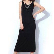 여자 민소매 심플 슬림핏 무지 6컬러 롱 원피스