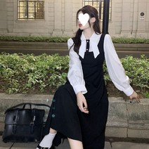 하객룩 돌잔치엄마 원피스 봄 벌룬 퍼프소매 루즈핏 롱드레스 팔뚝커버