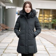 모슬린 엄마옷 오리털 하프패딩점퍼 EJP912224 마담 미시옷 중년여성의류 빅사이즈 50대 60대여성옷