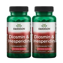 Swanson 디오스민 500mg 헤스페리딘 100mg 60캡슐 x2개, 60정, 2개, 60정