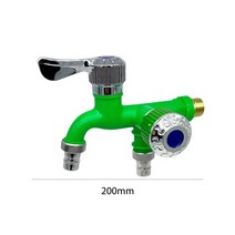 Fast Bidet Taps One-in-two-out Washer Bibcock Wall Mounted Double Water Outlet Faucets Plastic Bathr, [04] Green