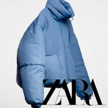 ZARA 칸셀로 루즈 블루 숏 패딩점퍼