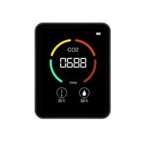 복합가스측정기 가스감지기 휴대용 CO2 센서 Medidor 미터 공기 품질 모니터 분석기 De 가스 이산화탄소 검출기 C02 측정기 테스터, [02] Black