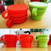 (LH262) 실리콘컵(접이식) 휴대용컵 캠핑컵 사무실컵, 레드