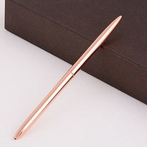 은행 호텔 프런트 데스크 금속 벤치 펜 고급 볼펜 광고 학교 사무용품 패션 1 개, [01] Rose gold