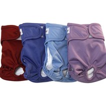 JoyDaog 암컷 대형견을 위한 강아지 기저귀 재사용 가능한 4팩 XXL 5558080205, 4 Solid Colors_XX-Large (Pack