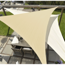썬키다 HDPE 그늘막 차광막 옥상 천막 썬쉐이드 야외 삼각 사각, 3.6m x 3.6m x 3.6m 삼각, 크림화이트