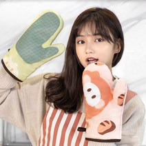 시아리빙 실리콘 오븐장갑 2p 세트, 연두, 1세트