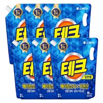 [엘지생활건강] 테크 베이킹구연산 세탁세제 리필 일반용 2L x 6개