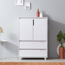 도도리 키작은가구 가벽 선반겸서랍장 800 신혼거실, 화이트