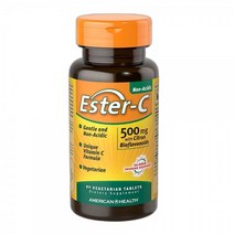 American Health Ester-C with Citrus Bioflavonoids 식물성 캡슐 - 24-시간 면역력 증진 위장에 부드럽습니다 Non-Acidic 비타민 C - 500 mg 90개 45인분
