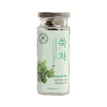우리꽃연구소 쑥차 삼각티백 20T 유리병 / 건강차