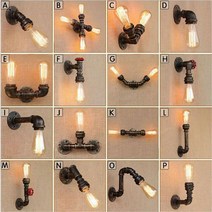 조명 벽램프 LED 로프트 산업 조명 철 녹 물 파이프 레트로 빈 지 보루 홈 L tres Luz, L