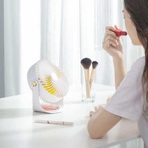 책상용 쿨린 빅팬 탁상 탁자용 화장대 선풍기 식물 써큘레이터 사무용 책상밑 발풍기 7인치, 핑크