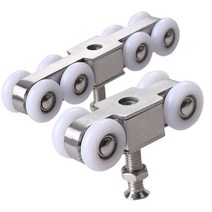 슬라이딩 도어 부품 부자재 슬라이드 문 부속품 스테인레스 스틸 휠 음소거 부드러운 안티, 8륜, 02 8 Wheel
