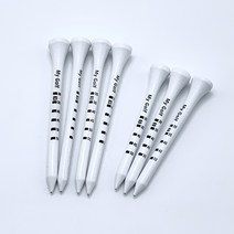 골프 눈금 우드티 티꽂이 눈금티 나무티 50개, 69mm