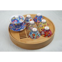 한차원 경덕진 도자기개완1P+잔6P, 옐로우