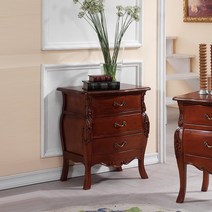 [퍼니프랑] 수입 유럽형 빈티지 엔틱가구 TR 02 코모도 3단 엔틱 컬러 거실 침실 협탁, 없음