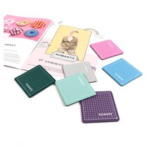 PVC 미니 커팅 매트 칼라 고무판 깔판 보드 조각 작업대 다꾸 공예 작업 패드 8x8, C 핑크