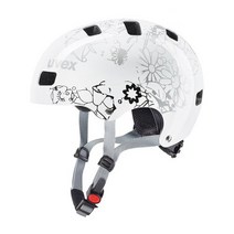 우벡스 키즈3 주니어 자전거 헬멧, white flower