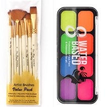 특수분장 재료 분장사 흉터 메이크업 수성 얼굴 바디 페인팅 키트 pinturas maquillaje Pintura 체식 크리스마스 할로윈 키즈 페이스 페인트 스페셜, [02] SET