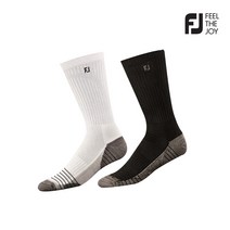 [아쿠쉬네트-정품] 풋조이 테크소프 투어 크루 남성 골프양말 [2컬러], 화이트